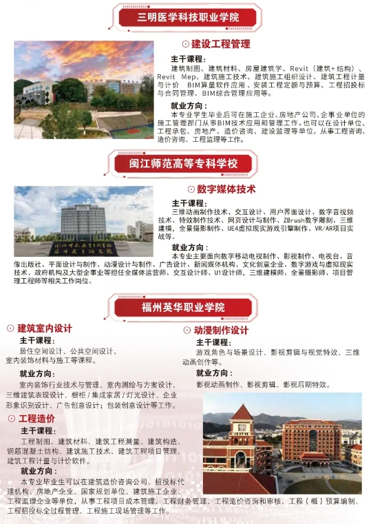福建省福州建筑工程职业中专学校2024年五年专招生简章