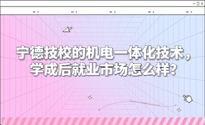 宁德技校的机电一体化技术，学成后就业市场怎么样？